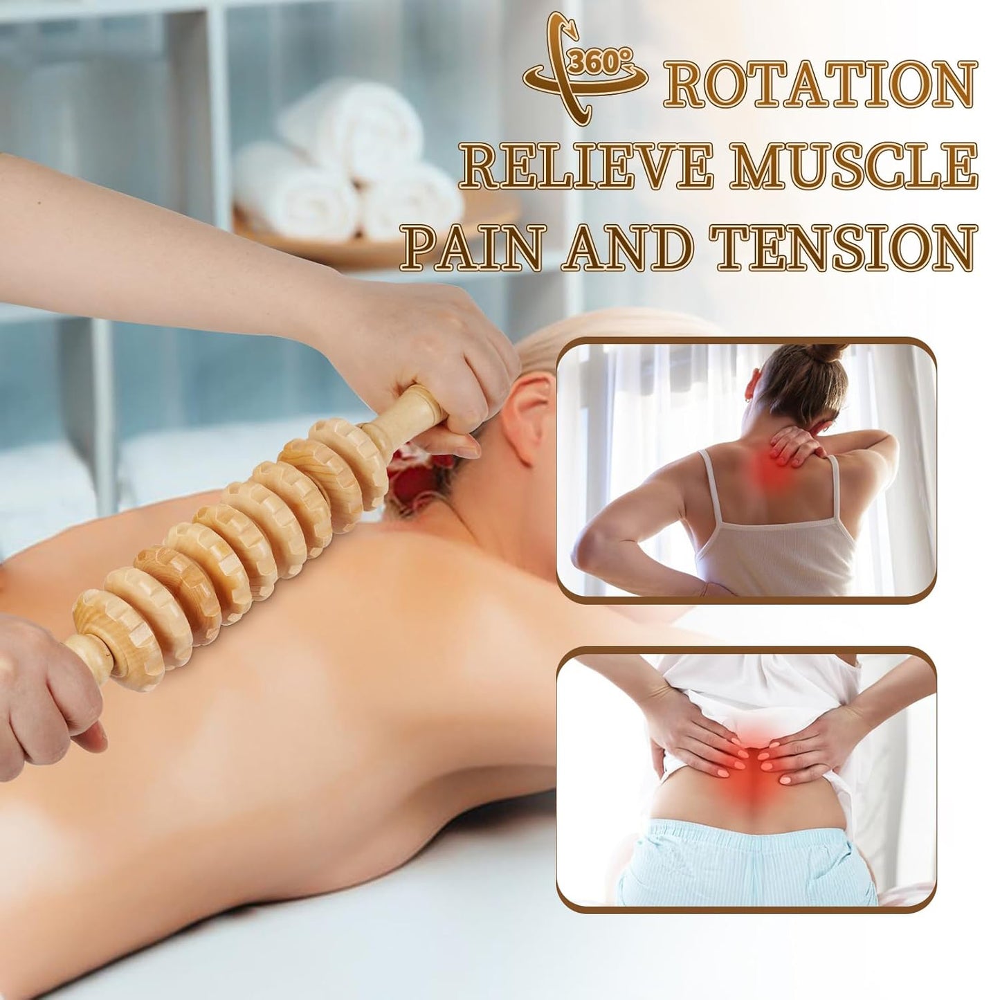 Manual Wooden Fascia Massage Roller