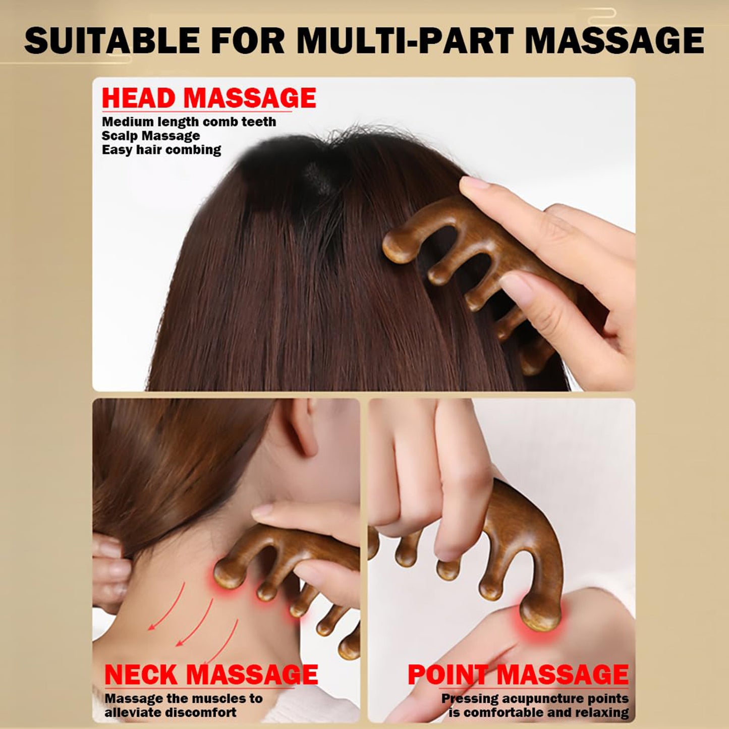 Wooden Scalp Massager