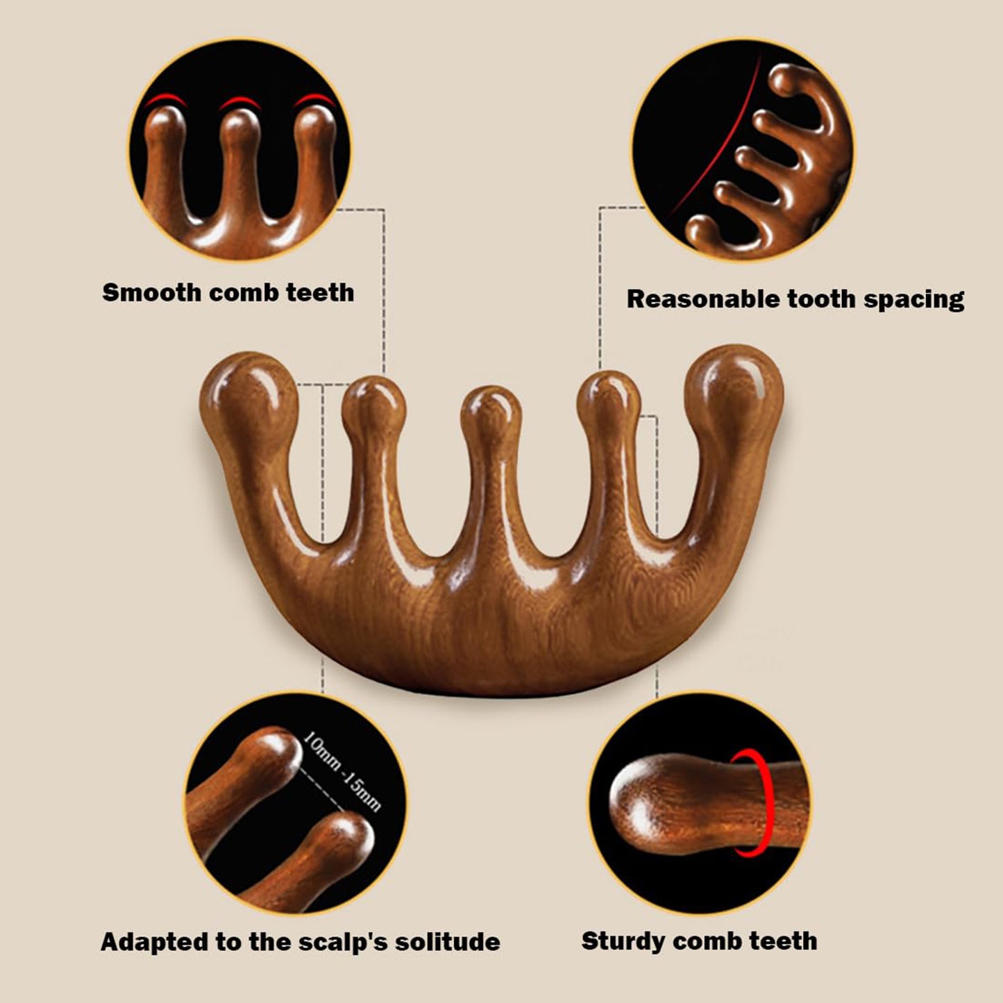 Wooden Scalp Massager